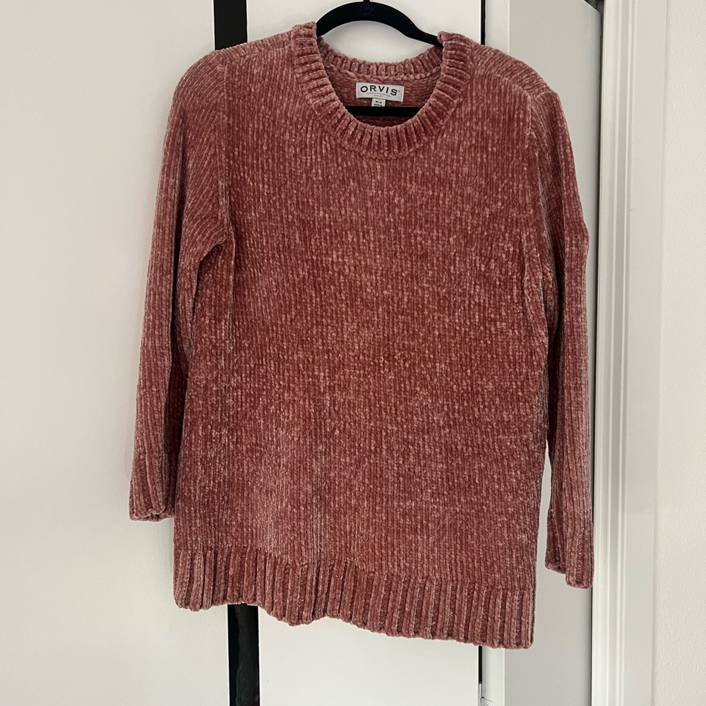 Orvis pink sweater size Medium